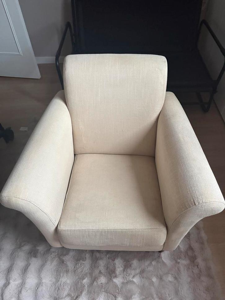 Zachte gele stoel gratis af te halen, Huis en Inrichting, Fauteuils, Gebruikt, Stof, 50 tot 75 cm, 75 tot 100 cm, Ophalen