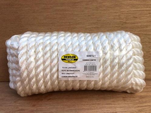 Touw landvast wit 16mm x 15m., Watersport en Boten, Accessoires en Onderhoud, Nieuw, Lijn of Blok, Ophalen of Verzenden