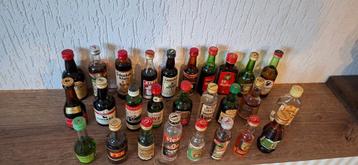 Verzameling miniatuur drankflesjes beschikbaar voor biedingen