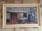 Geborduurd schilderij voor 80 +,  oud hollands tafereel, Ophalen, Gebruikt, Oorspronkelijke maker, Schilderij