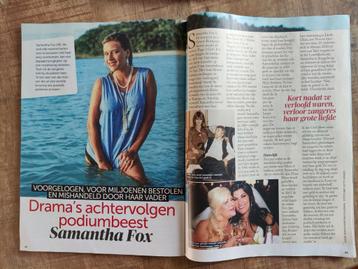 Samantha Fox Artikel Knipsel  beschikbaar voor biedingen
