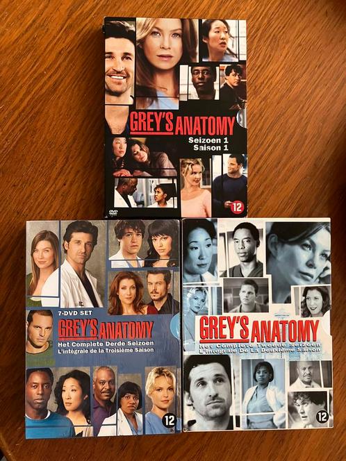 Grey's Anatomy seizoen 1, 2 & 3., Cd's en Dvd's, Dvd's | Tv en Series, Zo goed als nieuw, Drama, Boxset, Vanaf 12 jaar, Verzenden