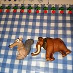 2 Ice Age poppetjes mammoet en eekhoorn, Ophalen of Verzenden