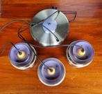 Vintage Lakro plafondlamp jaren 60 space age lila, Gebruikt, Ophalen of Verzenden, X, X