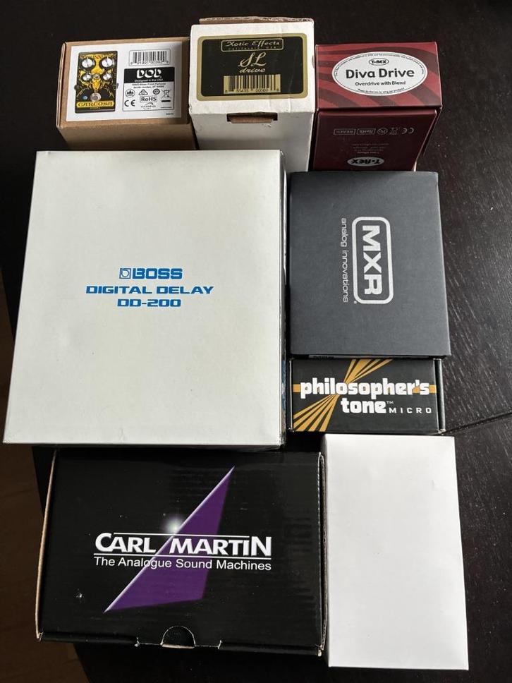 Diverse effectpedalen, Muziek en Instrumenten, Effecten, Zo goed als nieuw, Delay of Echo, Distortion, Overdrive of Fuzz, Overige typen