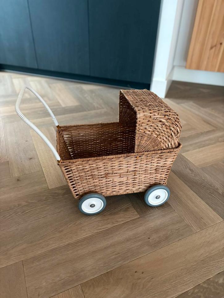 Olli Ella Strolley Naturel - Poppenwagen & Winkelwagen, Antiek en Kunst, Antiek | Speelgoed, Ophalen