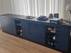 Pastoe kast, zwart/ blauw, Huis en Inrichting, Kasten | Dressoirs, Ophalen, Zo goed als nieuw, 200 cm of meer, 25 tot 50 cm