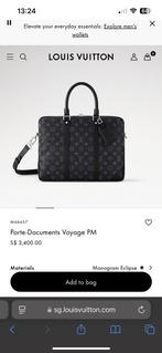 Lv documenten/laptop tas, Zwart, Nieuw, Leer, Ophalen