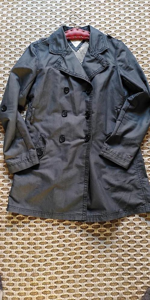 Vintage trenchcoat, denim style, Tommy Hilfiger, blauw, L, Kleding | Dames, Jassen | Zomer, Gedragen, Maat 42/44 (L), Blauw, Ophalen of Verzenden