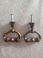 2 Oude Meubelgrepen Koper 4,5 cm, Antiek en Kunst, Ophalen of Verzenden