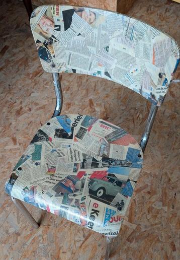 
 Unieke vintage Tubax stoelen (set van 4) – restyled met  beschikbaar voor biedingen