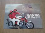 Honda CB350 Super Sports brochure folder 1971, Ophalen of Verzenden, Honda