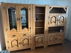 Massief eikenhouten buffetkast, Huis en Inrichting, Ophalen, 200 cm of meer, 25 tot 50 cm, Glas