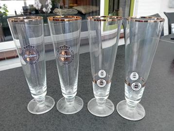 4 mooie WARSTEINER tulp bier glazen 0.2 / bier glas z.g.a.n. beschikbaar voor biedingen