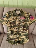 SuperDry leger shirt overhemd (ZGAN, maat L), Maat 52/54 (L), Ophalen of Verzenden, Zo goed als nieuw, Groen