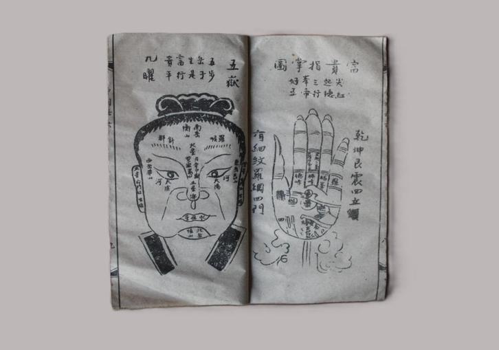 (1890) Antiek Chinees - fysiognomie met 14 prenten, Antiek en Kunst, Antiek | Boeken en Bijbels, Verzenden