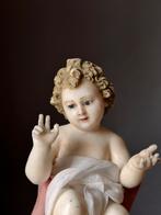 Antieke wassen Jesus in een maandje, Ophalen of Verzenden