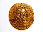Zware plaquette portret naar Leonardo Da Vinci 3200 gram, Antiek en Kunst, Antiek | Koper en Brons, Ophalen of Verzenden, Brons