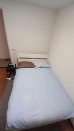 tweepersoonsbed, Huis en Inrichting, Ophalen, Gebruikt, Bruin, 210 cm