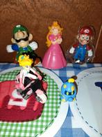 5 Mario poppetjes Prinses Peach op brommer, Luigi, Ophalen of Verzenden