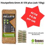 Houtpellets 6mm A1 EN plus (zak a 15kg) volle pallet 66x, Tuin en Terras, Haardhout, Ophalen, 6 m³ of meer, Overige houtsoorten