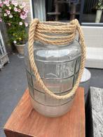 Hoge vaas met touw, Huis en Inrichting, Woonaccessoires | Vazen, Ophalen, Overige kleuren, Minder dan 50 cm, Glas