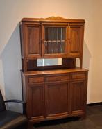 Oude buffetkast vintage retro antiek facet glas hip, Ophalen, Gebruikt, 50 tot 100 cm, 150 tot 200 cm