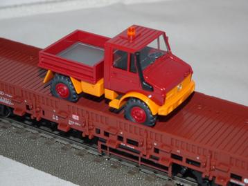 Marklin rongenwagon 00753-11 met UNIMOG nieuw in OVP(#716) beschikbaar voor biedingen