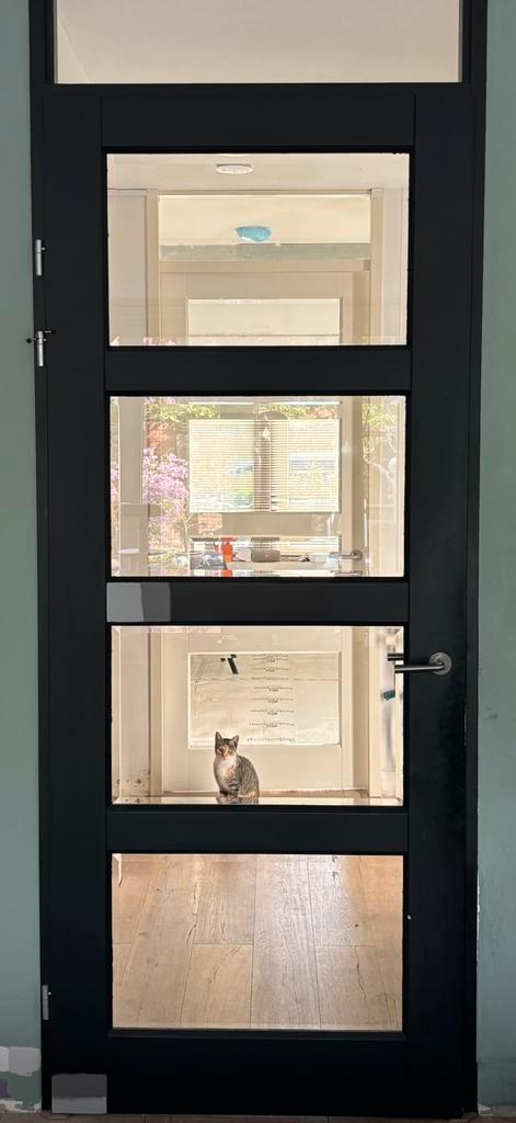2x Robuuste houten opdek binnendeuren 93cm x 231,5, Doe-het-zelf en Verbouw, Deuren en Horren, Gebruikt, Binnendeur, 215 cm of meer