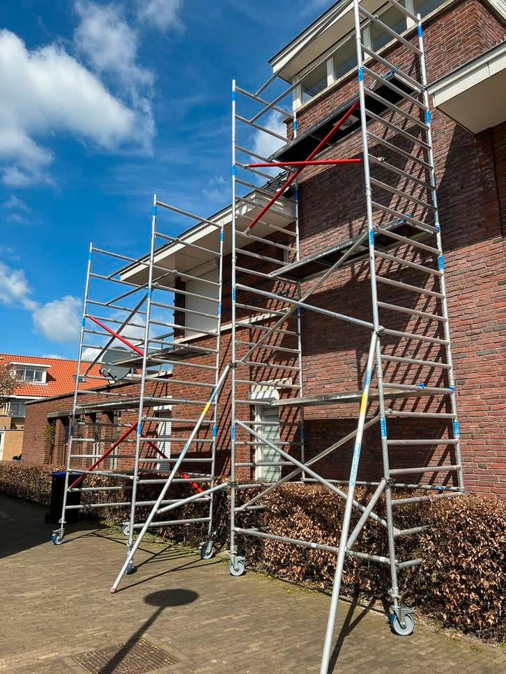 Rolsteiger verhuur - steiger te huur - kamersteiger huren, Doe-het-zelf en Verbouw, Steigers, Zo goed als nieuw, Rolsteiger of Kamersteiger