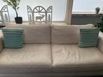 Ikea 2.5 zits lederen bank roomkleur in goede staat, Huis en Inrichting, Gebruikt, Driepersoons, 75 tot 100 cm, Ophalen of Verzenden