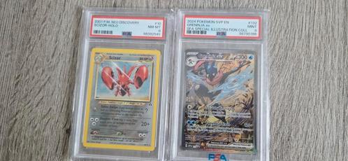 Pokemon   eevee - scizor - greninja  psa 8 psa 9 graded, Hobby en Vrije tijd, Verzamelkaartspellen | Pokémon, Nieuw, Losse kaart