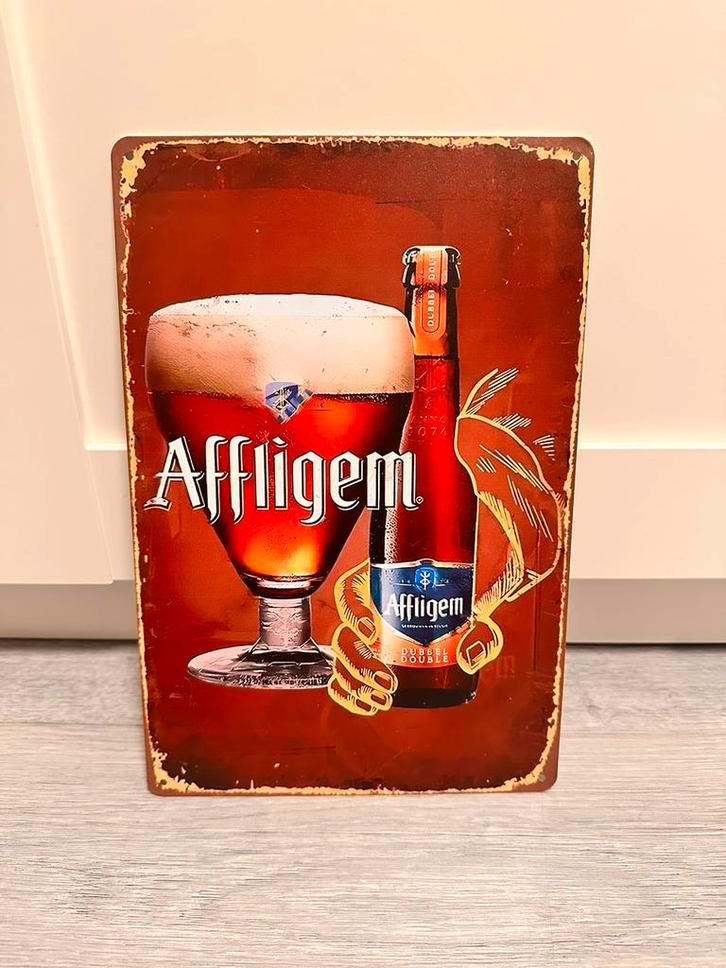 Vintage reclamebord – Affligem (20 x 30 cm), Verzamelen, Merken en Reclamevoorwerpen, Nieuw, Reclamebord, Ophalen of Verzenden