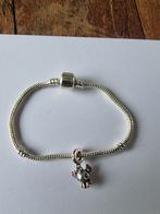 Stitch Bedel Armband rvs - 19cm, Sieraden, Tassen en Uiterlijk, Armbanden, Nieuw, Ophalen of Verzenden, Met bedels of kralen, Zilver