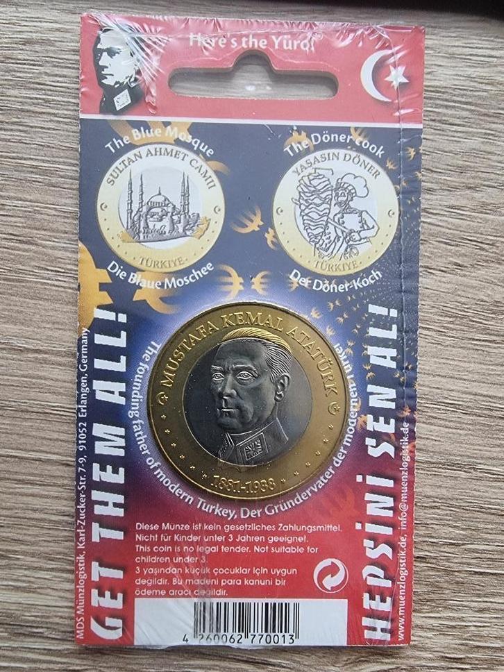 Fantasy Coins: 3 x 3 Yuro -Turkish Yuro -Complete Set, Postzegels en Munten, Munten | Europa | Niet-Euromunten, Setje, Overige landen