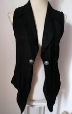 Zwart gilet met 2 grote zilveren knopen mt. S, Kleding | Dames, Overige Dameskleding, Ophalen of Verzenden, Nieuw