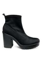 H&M Enkellaarzen met plateau, Zwart Scuba, Maat 40, Kleding | Dames, Schoenen, H&M, Verzenden, Zwart, Zo goed als nieuw