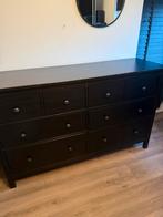 Ikea Commode Zwart Massief Hout, Huis en Inrichting, Gebruikt, 5 laden of meer, 150 tot 200 cm, Ophalen of Verzenden