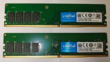 2x Crucial 8GB DDR4 DIMM (16GB Kit) beschikbaar voor biedingen
