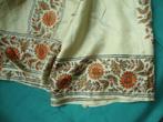 Vintage zijden stof, beige, Hobby en Vrije tijd, Stoffen en Lappen, 120 cm of meer, Beige, Nieuw, Ophalen of Verzenden