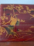 Antieke Japanse rode lakdoos sierraden doos kistje vintage, Antiek en Kunst, Ophalen of Verzenden