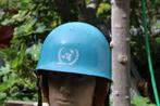 Nederlandse UN/VN helm, Ophalen of Verzenden, Landmacht, Nederland, Helm of Baret