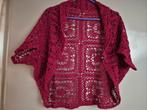 Bolero, vestje, hand gehaakt, bordeaux rood, Kleding | Dames, Truien en Vesten, Ophalen of Verzenden, Zo goed als nieuw, Rood