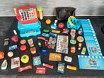 50 mini's kinderkeuken winkeltje kassa speelgeld mand tas, Ophalen of Verzenden, Gebruikt, Overige materialen, Speelkeuken-accessoire