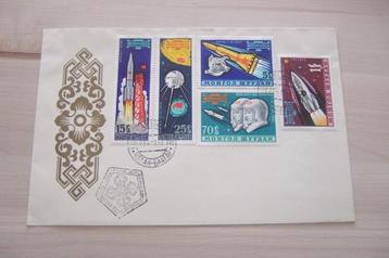 Ruimtevaart Mongolië, Eerste Dag Envelop, gestempeld. (2). beschikbaar voor biedingen