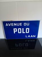 Emaille bord Avenue du Polo laan, Ophalen of Verzenden
