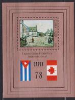 Cuba 1978 Blok Postzegel EXPO  Schilderij, Ophalen of Verzenden, Postfris, Overige thema's