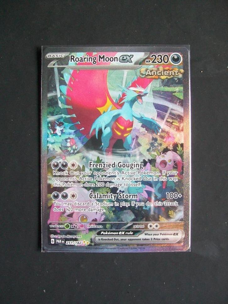 4489 Nieuwe Pokemon Kaart Secret ROARING MOON HP 230 251/182, Hobby en Vrije tijd, Verzamelkaartspellen | Pokémon, Nieuw, Losse kaart