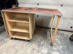 Mobiele Werktafel met Opbergruimte, Huis en Inrichting, Ophalen, Gebruikt