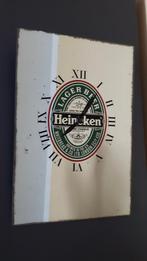 Grote vintage Heineken spiegel klok (G.M. Fisher Ltd), Ophalen of Verzenden